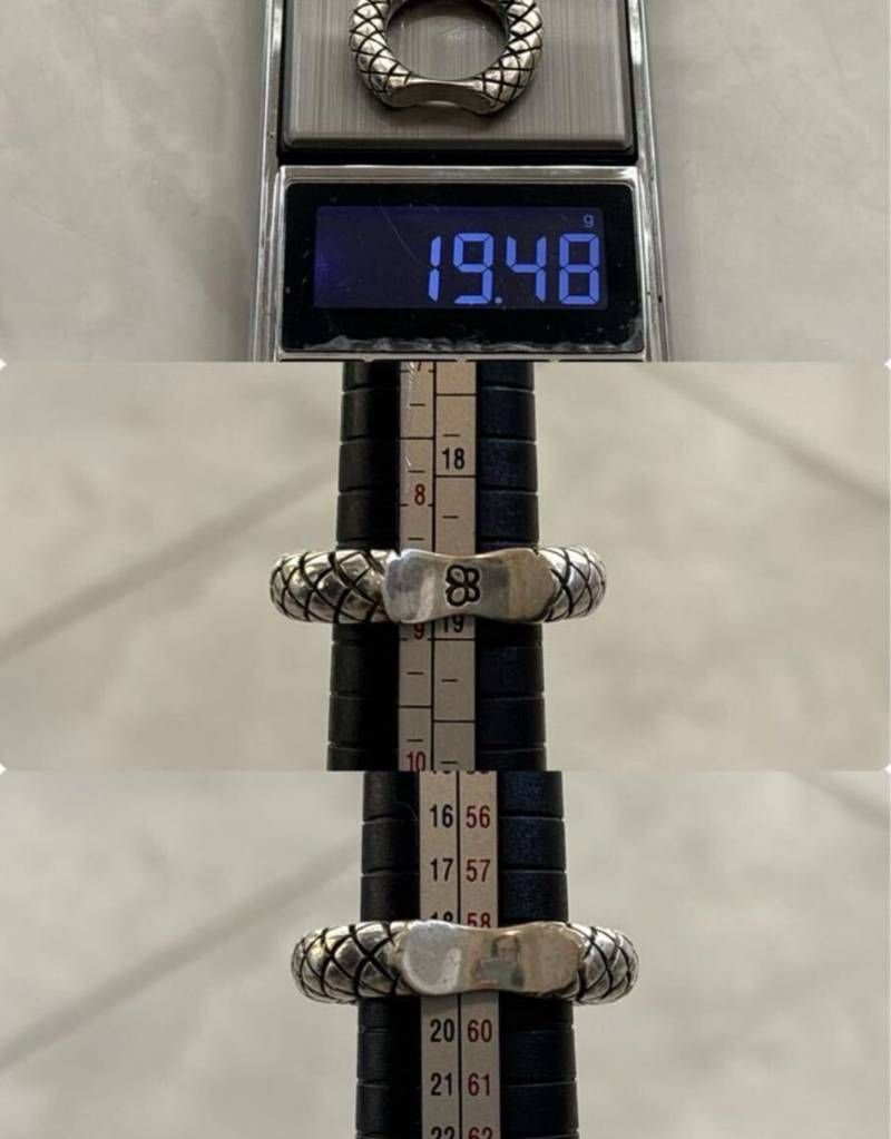 ボッテガヴェネタ イントレチャートリング シルバー 11号 イントレ
