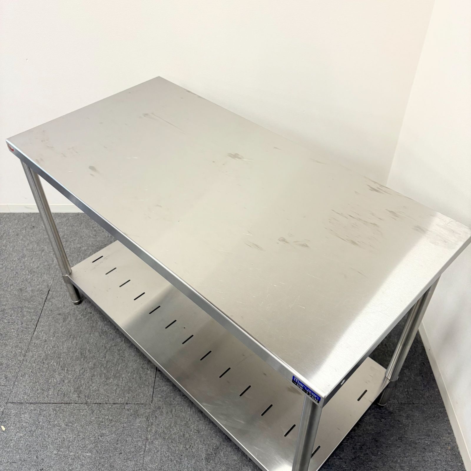 ステンレス作業台|マルゼン|BW-126N|幅1200mm×奥行600mm×高さ800mm|業務用|厨房機器|台|棚|テーブル|1571