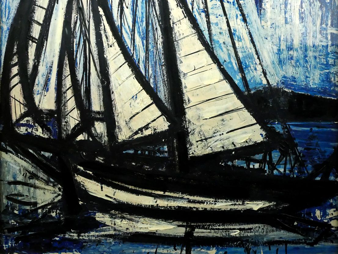 Bernard Buffet、ベルナール・ビュッフェ、船舶シリーズ35 Bernard Buffet・ベルナール・ビュッフェ、船舶シリーズ34