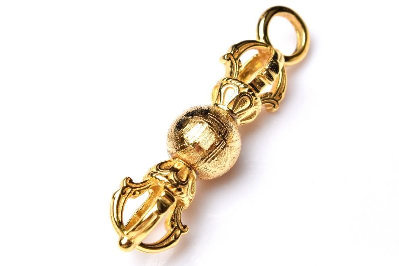 一点物〉ギベオン隕石（メテオライト）五鈷杵ペンダントGold｜金運