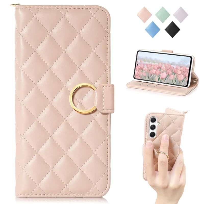 MAGICASE For Galaxy A54 5G ケース 手帳型 人気 ギャラクシー A54 5G 手帳型 ケース SC-53Dケース 手帳型 女性 チェック柄 かわいい レディース SCG21 手帳型 ケース リング付き カード収納 SCG21ケース s
