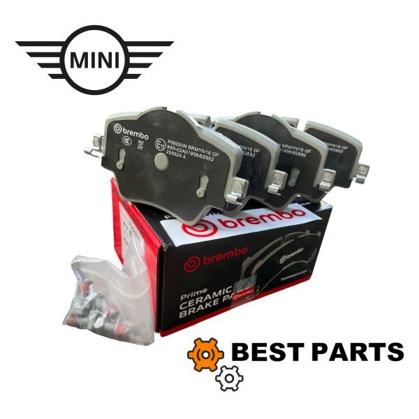 BMW MINI フロントブレーキパッド 鳴き止プレート付き F54 F60 34106860019 セラミック低ダスト 34106860019brembo