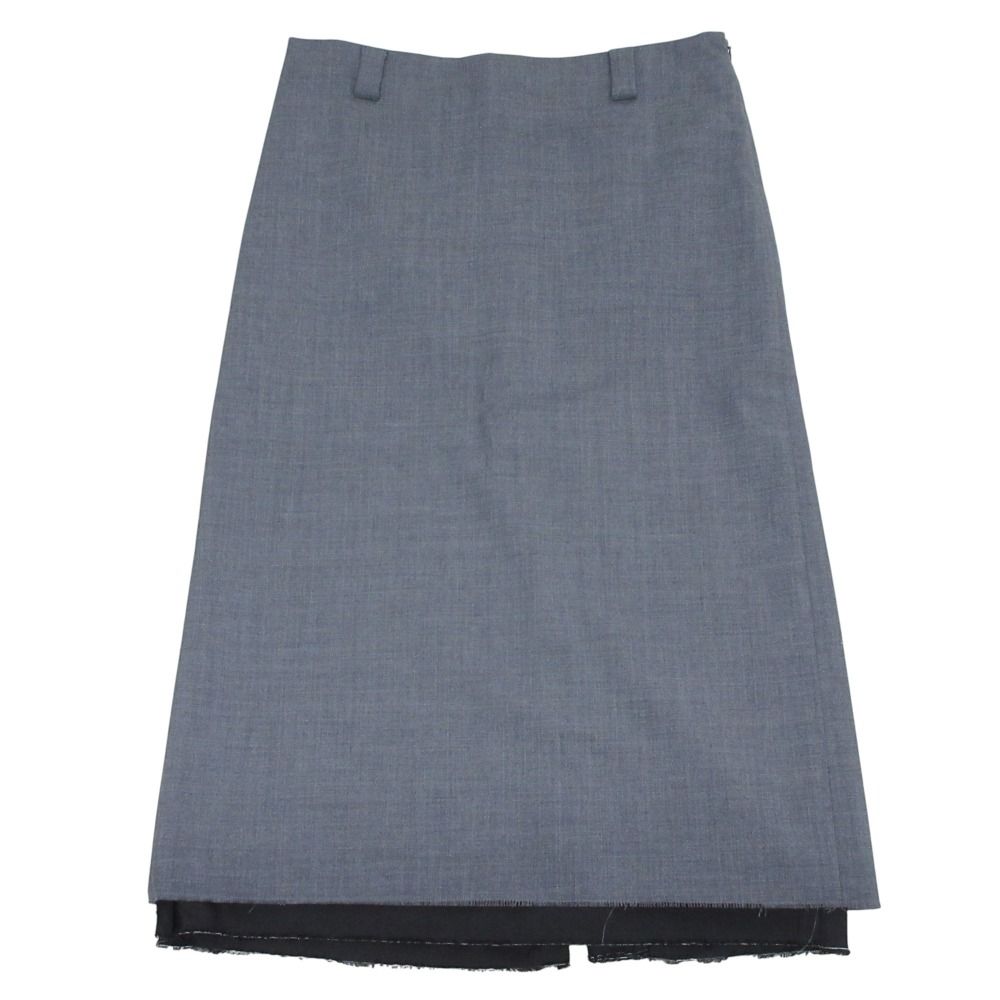 23SS MADISONBLUE マディソンブルー LOW WAIST STRAIGHT SK W TROPICAL スカート MB231-6019 サイズS グレー レディース 古着