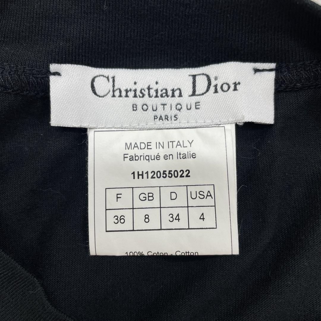 85d9 Christian Dior クリスチャンディオール ガリアーノ期 CDスマイル 半袖カットソー トップス 1H12055022 36 ブラック コットンu02t 85d9 Christian Dior クリスチャンディオール ガリアーノ期 CDスマイル