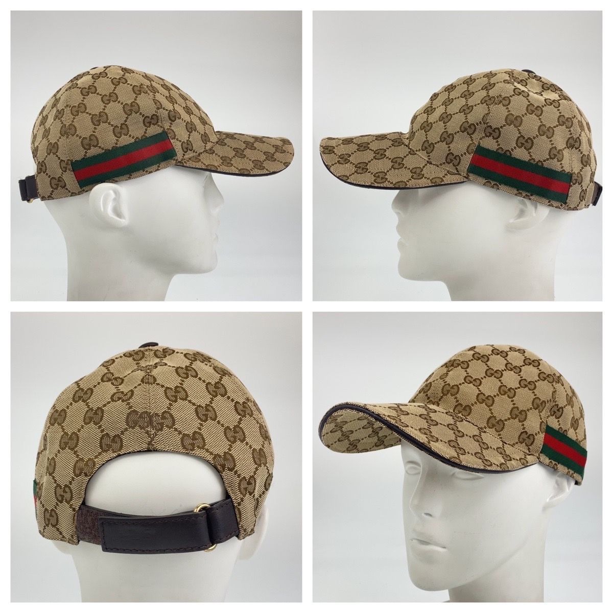 美品 GUCCI グッチ シェリーライン GG柄 ベージュ 赤 緑 GGキャンバス  