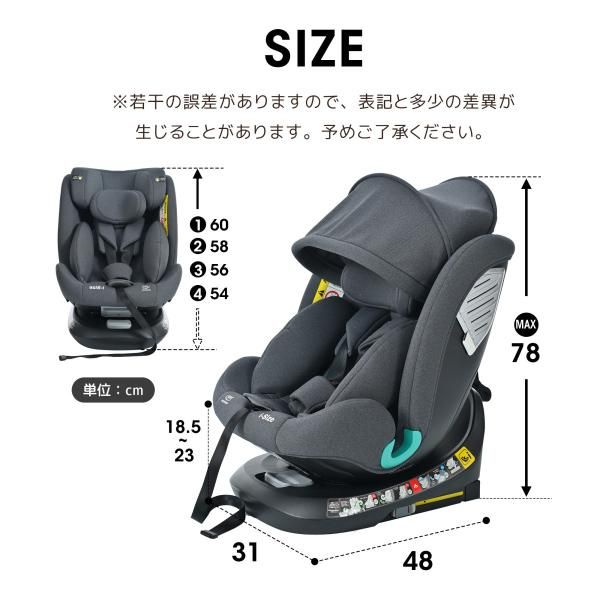 チャイルドシート 新生児シートサーポットレッグ ISOFIX R129適合 0-12歳 360度回転式 40-150cm ベビーシート リクライニング ジュニアシート 取付簡単 爆買