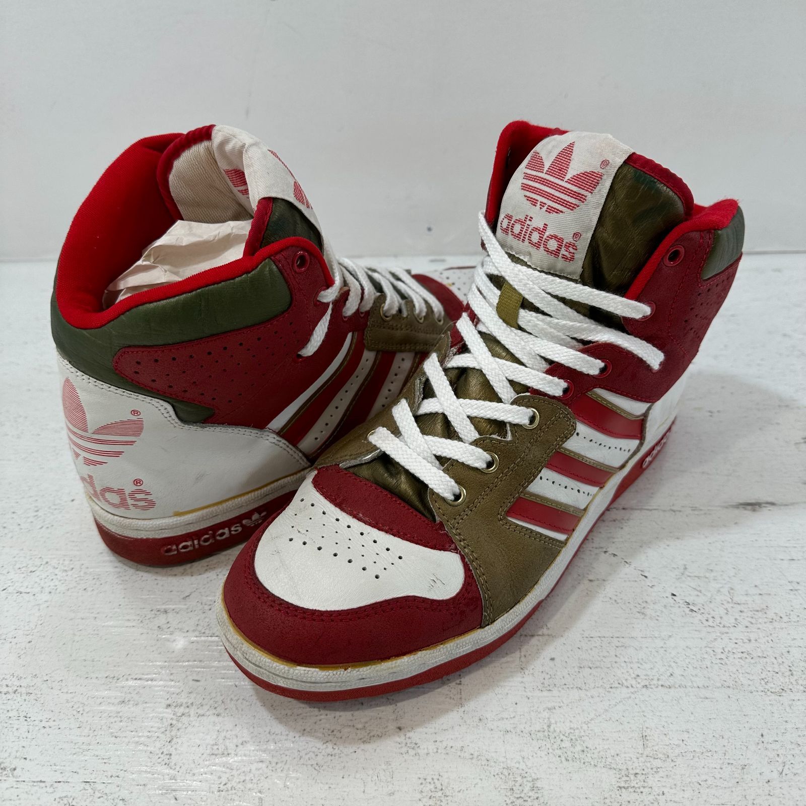 【中古】adidas 80s Instinct HI OG インスティンクト ハイ オリジナル 80年代 レッド ホワイト  26.5【紫波80-0004】】