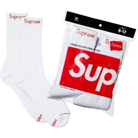 【送料無料★匿名配送★新品】国内品 Supreme(シュプリーム）2024SS ヘインズhanes ソックス白 1組/靴下 ポイント消化 男女兼用