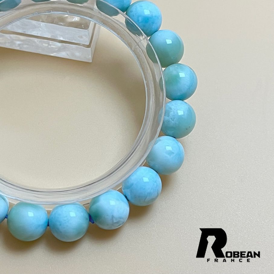 逸品 EU製 ★ROBEAN・ドミニカ共和国産のラリマー★パワーストーン ブレスレット 天然石 開運 金運 綺麗 アクセサリー 天然石 原石 貴重 高級 上品 綺麗 幸運 お守り 浄化 プレゼント ギフト 誕生日 レディース メンズ 男女兼用