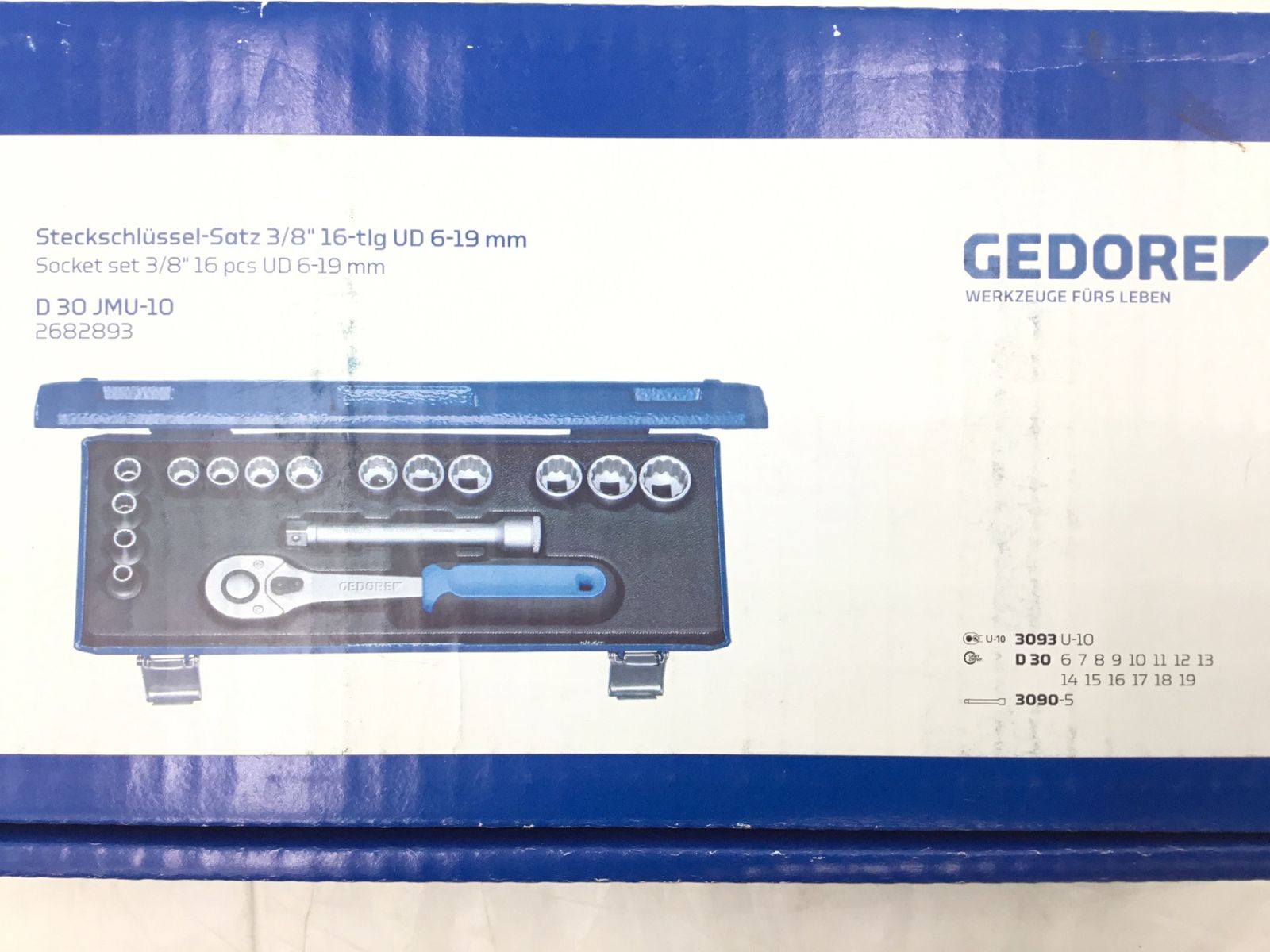 【大割引SALE】 GEDORE ゲドレー ソケットレンチセット 3 8 D30JMU-10 ITFABEMZYKUG エコツール半田店 M02