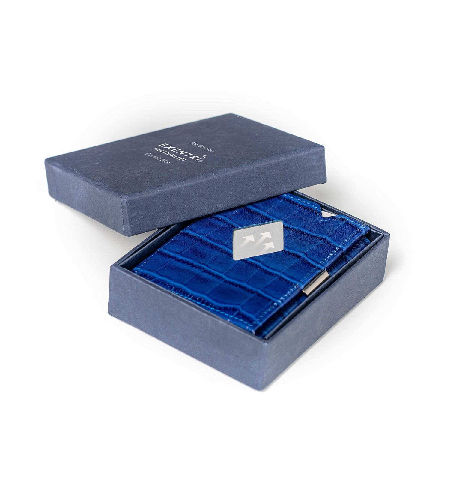  ミニ コンパクト 財布 RFIDブロッキング 小銭入れあり 牛革 ミニ財布 レザー 三つ折り財布 小さい財布 本革 EXM 505 メンズ マルチウォレット レディース エキセントリ カイマンブルー EXENTRI 財布 キッズファッション小物