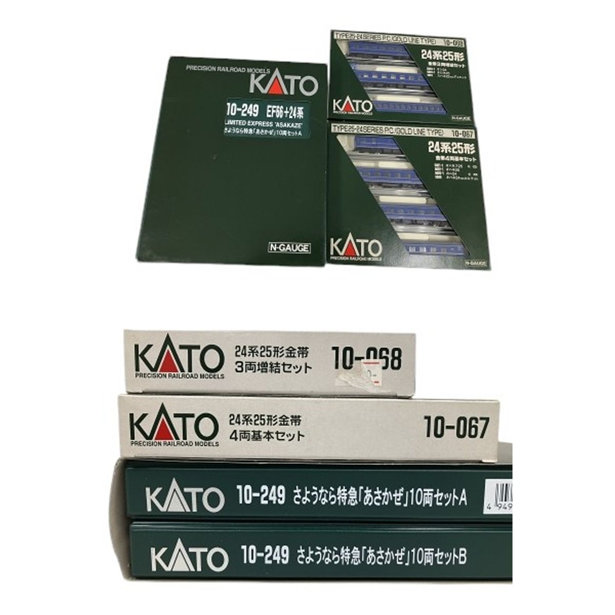 KATO 10-067 10-068 24系25形 金帯 基本 増結 セット 10-249 さようなら特急「あさかぜ」おまとめ3点セット 鉄道模型 Nゲージ  中古 O9412564 - メルカリ