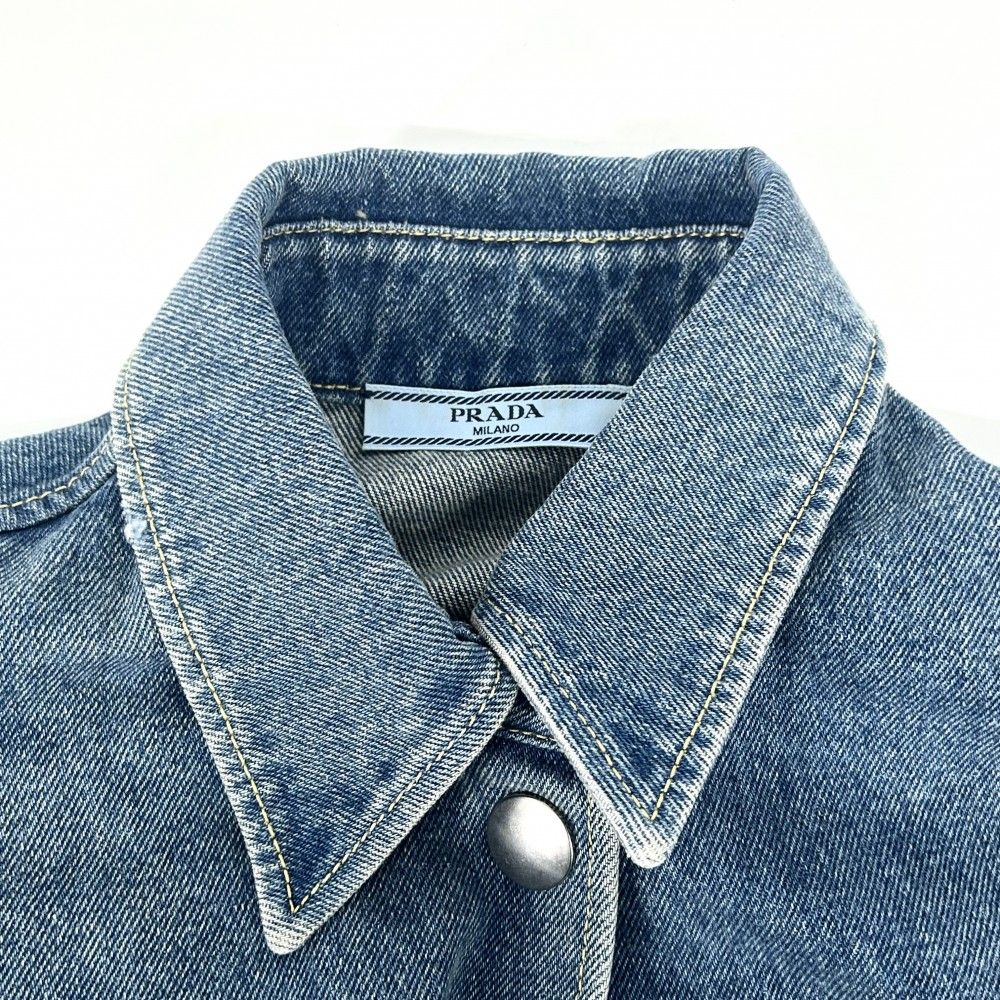 PRADAデニムジャケット　トライアングルロゴ38サイズお探しの方はぜひ PRADAデニムジャケット トライアングルロゴ38サイズお探しの方は