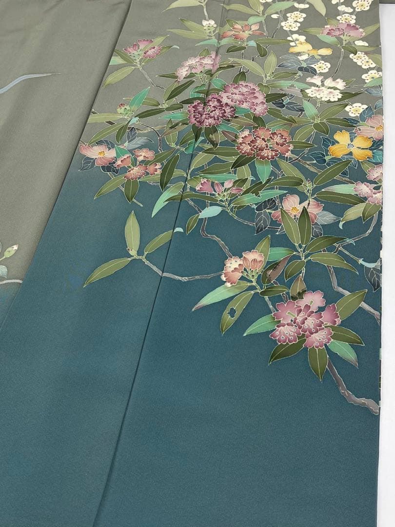 本加賀友禅 寺西光博 落款入 訪問着 花文様 正絹 X300 - メルカリ 本加賀友禅 寺西光博 落款入 訪問着 花文様 正絹 X300 - メルカリ