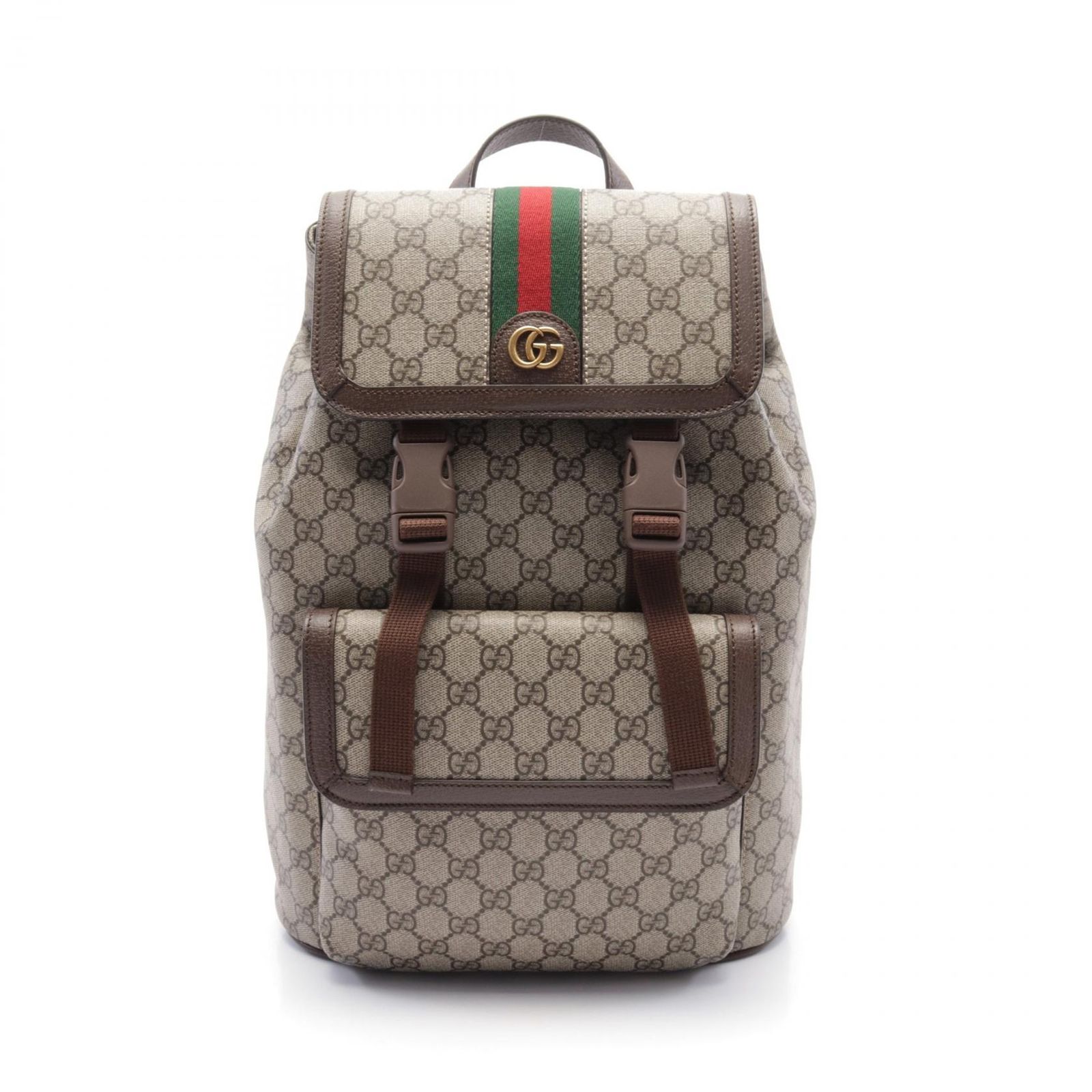 グッチ GUCCI リュックサック バックパック オフィディア GGスプリーム 792114 ベージュ|ブラウン PVCコーティングキャンバス オフィディア バックパック ユニセックス Used A