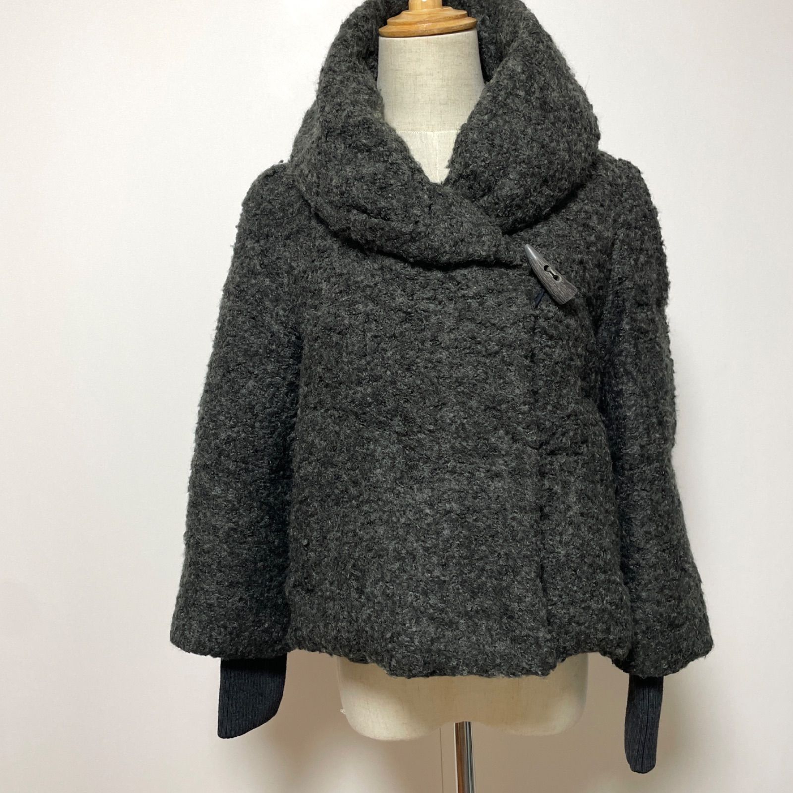 UNTITLED アンタイトル グレー ダウンジャケット サイズ1 ウール混