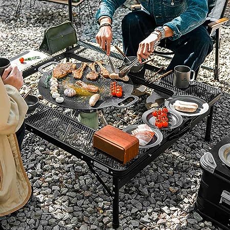 ブラック Naturehike BBQ用料理用キャンプ用焚き火テーブル アウトドア