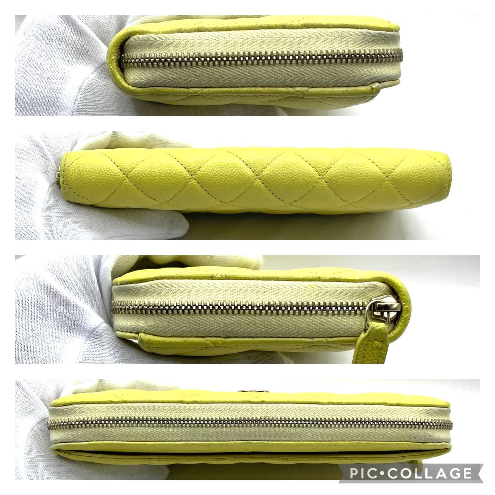 359】超極美品 CHANEL/シャネル マトラッセ キャビアスキン ラウンド 
