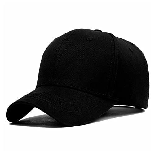 ブラック_60.0-65.0 cm [ALLAXII] キャップ メンズ 大きいサイズ 帽子 特大60-65cm UVカット 無地 ぼうし cap コットン100% 紫外線対策 日よけ 型崩れない 野球帽 調整 男女兼用 通気性