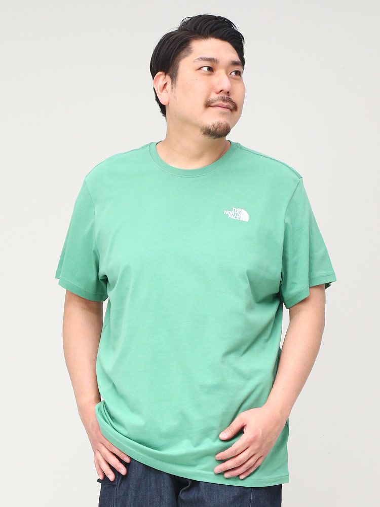 半袖 Tシャツ 大きいサイズ メンズ バックBOXロゴ クルーネック Redbox Tee-Eu コットン 1XL-2XL THE NORTH FACE ザ ノースフェイス ディープグラスグリーン