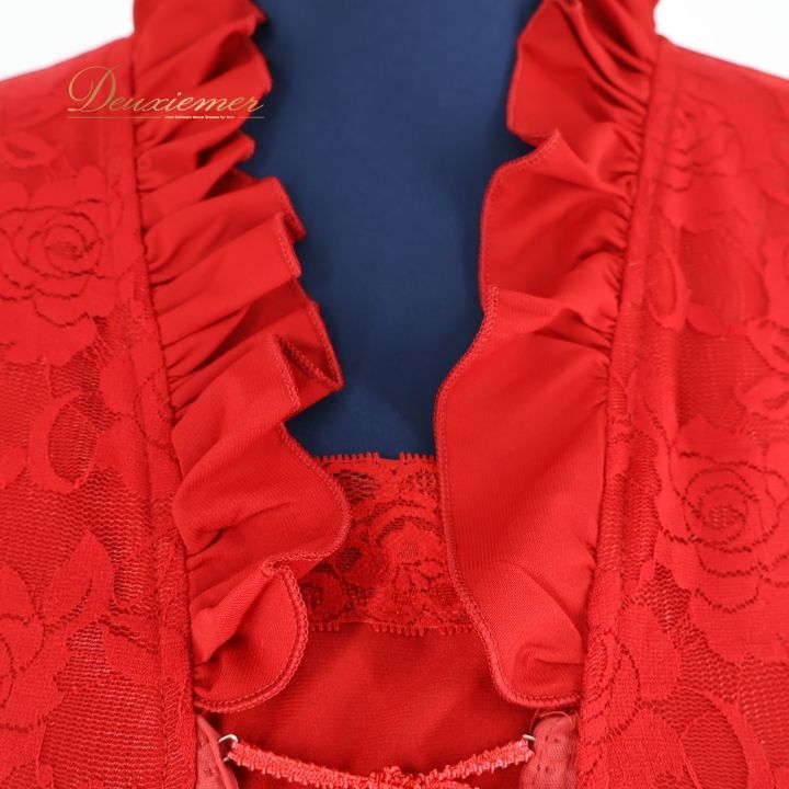 フラメンコ 衣装 トップス ブラウス レッド系 イチオク 赤 フリル