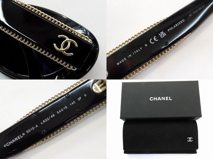 新品同様品 シャネル □ 5515-A A71577 サングラス ココマーク 黒