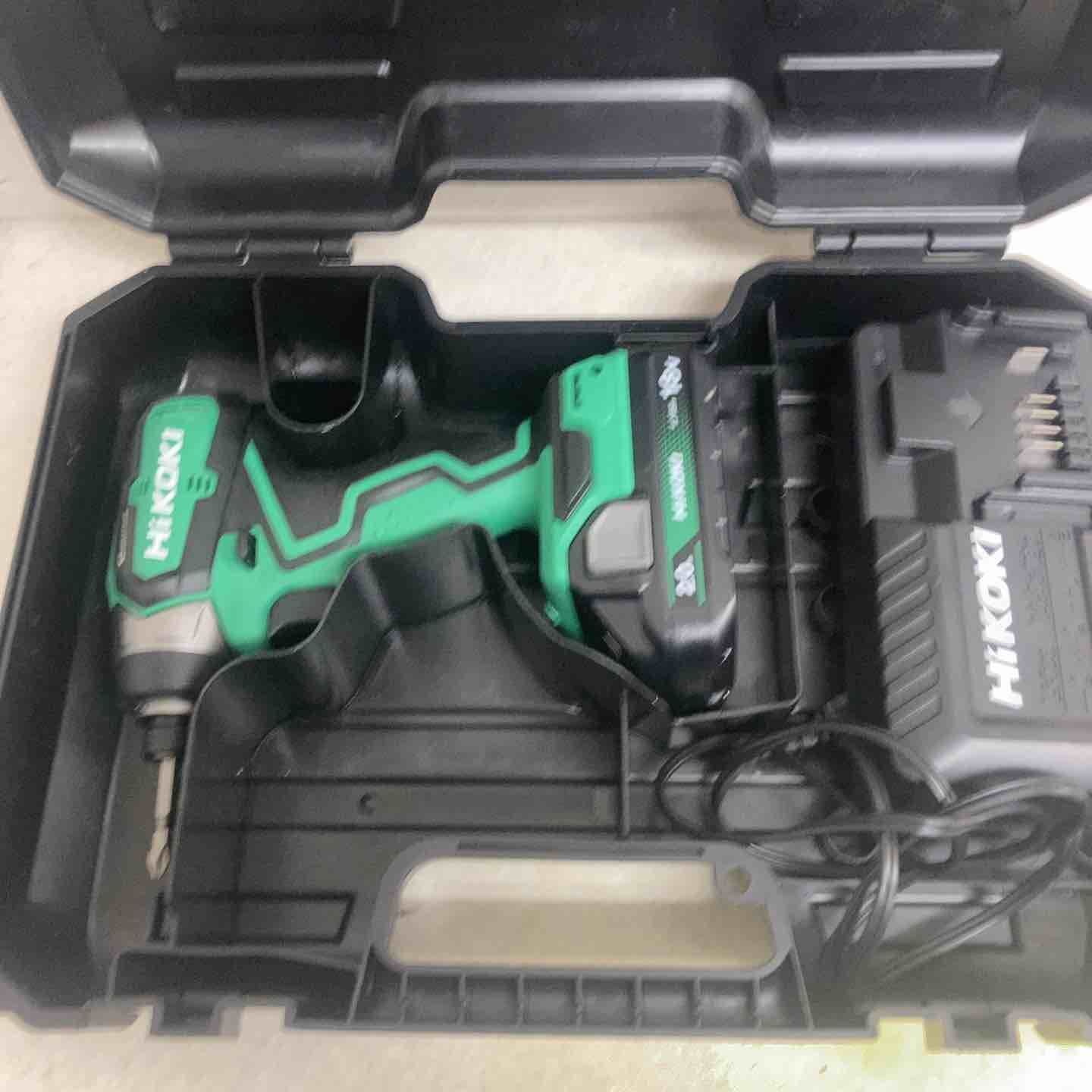 HiKOKI ハイコーキ 18V 充電式 インパクトドライバー 初回修理保証付き 18V2.0Ah畜電池×2個 充電器 ケース付 WH18DD 2BG 町田店