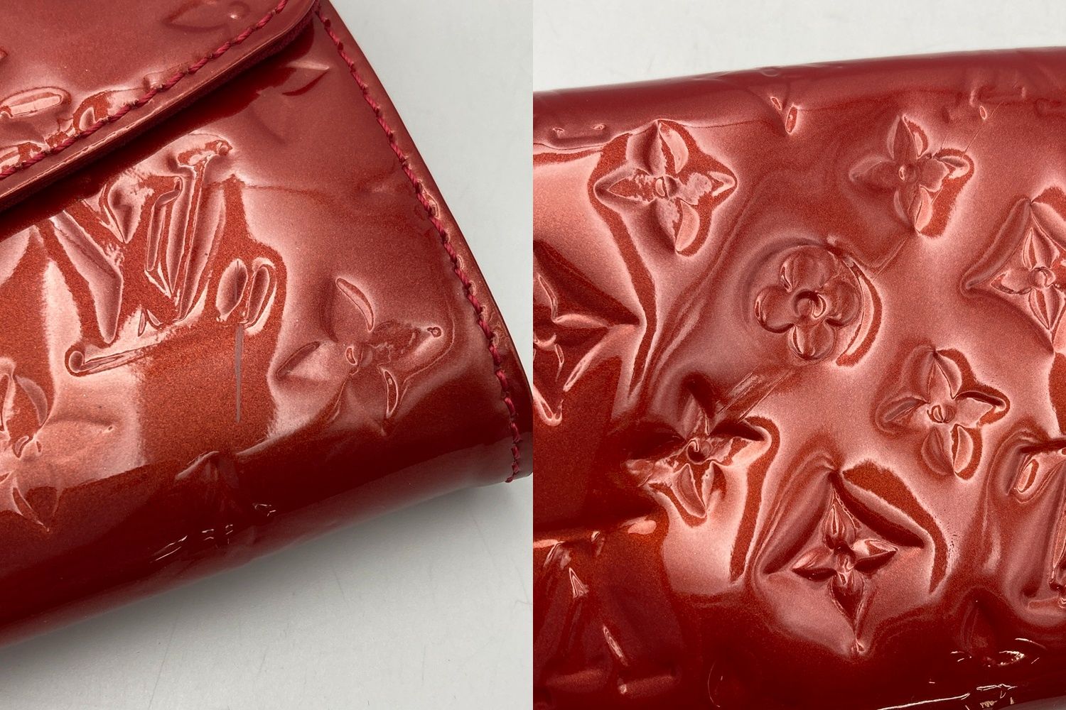 訳あり LOUIS VUITTON ルイヴィトン モノグラムヴェルニ サンセット・ブルーバード M93543 エナメル ショルダー クラッチバッグ 中古 D4 訳あり LOUIS VUITTON ルイヴィトン モノグラムヴェルニ サンセット