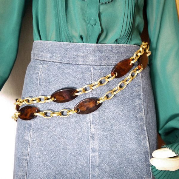 YVES SAINT LAURENT べっ甲チェーンベルト&ネックレス - メルカリ