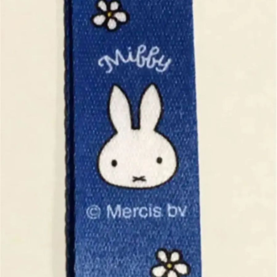 Flower Miffyのストラップ ミッフィー うさこちゃん ブルー - スマホ