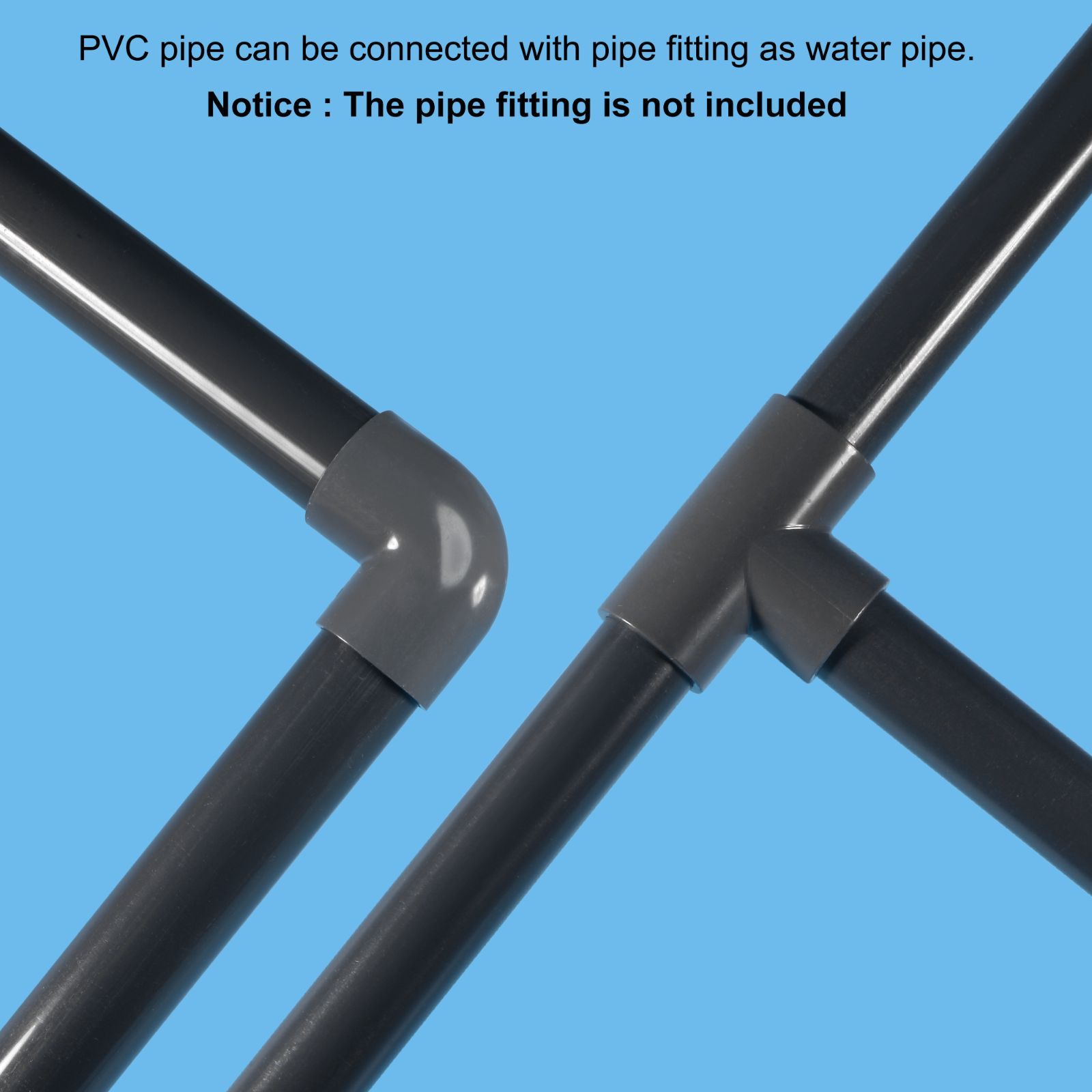 uxcell 塩ビパイプ PVC製 塩ビ管 16mm内径 20 mm外径 350 mm ハイインパクト 水道管 工芸品 ケーブルスリーブ用 ...