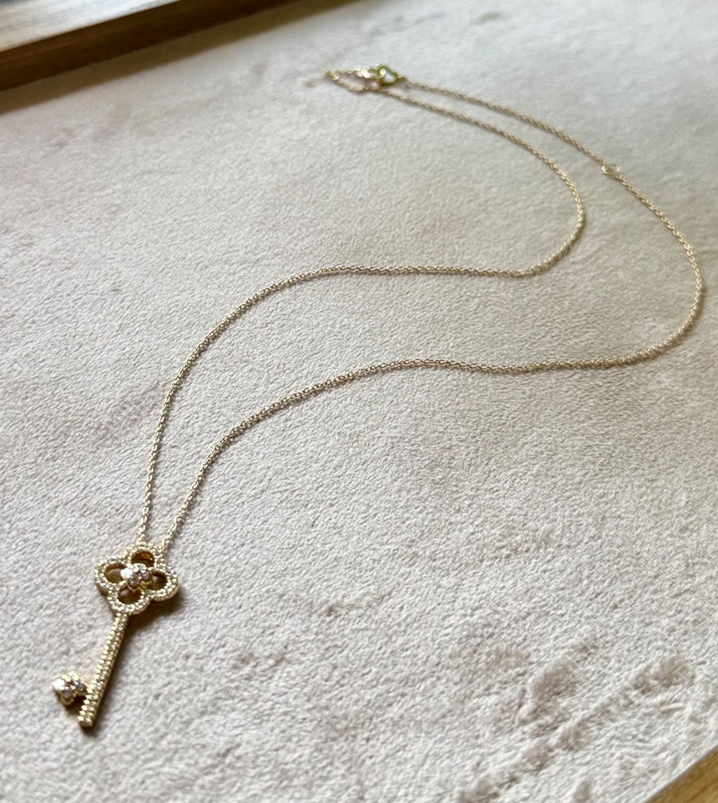 ポンテヴェキオ◇K18YG*エントラータダイヤモンドネックレス*鍵*かぎ