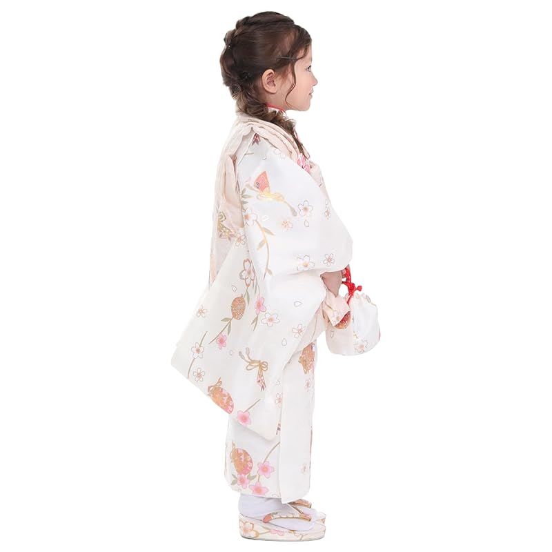 キョウエツ 七五三 女の子 3歳 フルセット 12桜鞠の橙彩 晴れ着 KYOETSU] [キョウエツ] 七五三 3歳 女の子 着物 セット 被布