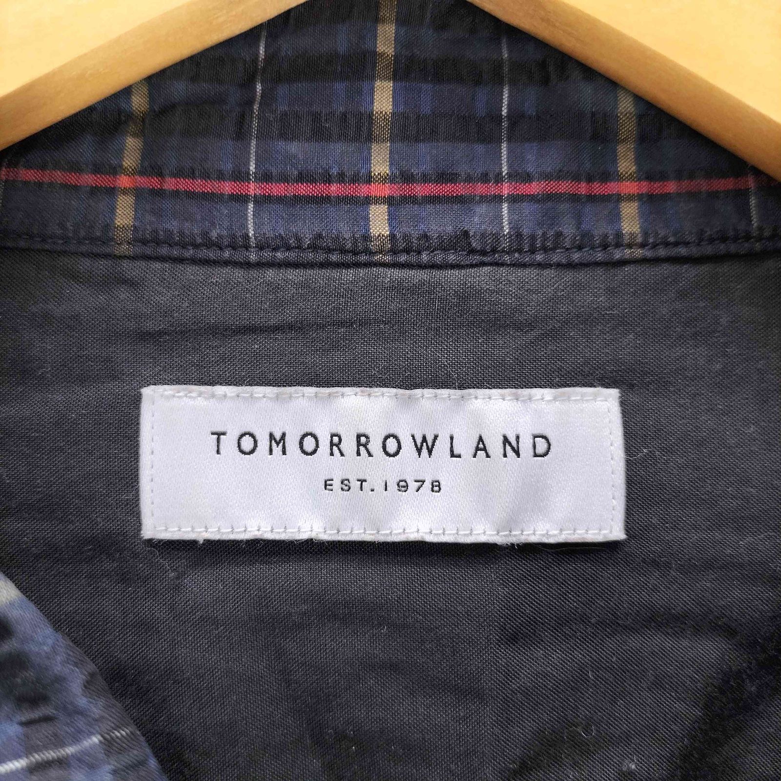 トゥモローランド 40 ストライプ　イージーサッカー ピークドラペルジャケット トゥモローランド 40 ストライプ イージーサッカー ピークド