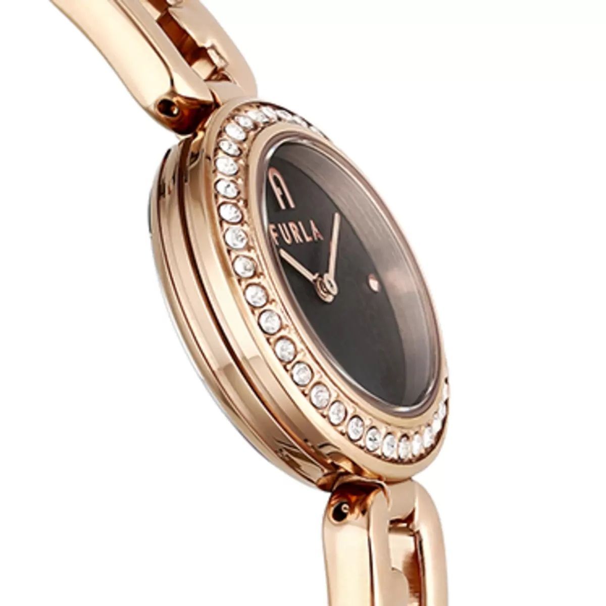 T157.[腕時計]FURLA アルコチェーン クォーツ 腕時計 BLACK - メルカリ