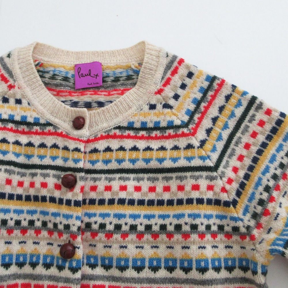 【未使用】 ポールスミスコレクション　ニットカーディガン　日本製　タグ付き　M Paul Smith ポールスミス ノルディック柄 ニット カーディガン