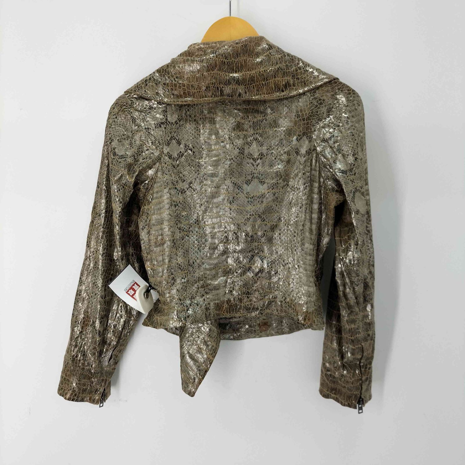 ヴィヴィアンウエストウッドレッドレーベル Vivienne Westwood RED LABEL Biker Jacket クロコレザーフェイクレザージャケット レディース 44