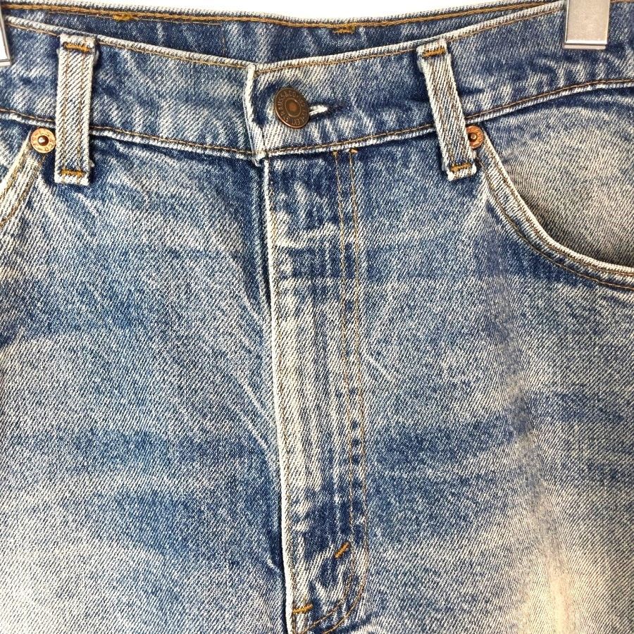 80s90sUSA製Levi'sリーバイス317デニムパンツウォッシュドデニム青