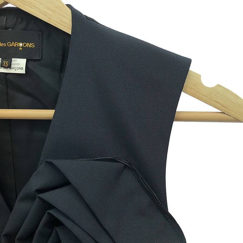 COMME des GARCONS / コムデギャルソン | 2013AW | ドッキングフラワー ベスト ジレ | XS | ブラック | レディース COMME des GARCONS / コムデギャルソン | 2013AW | ドッキングフラワー