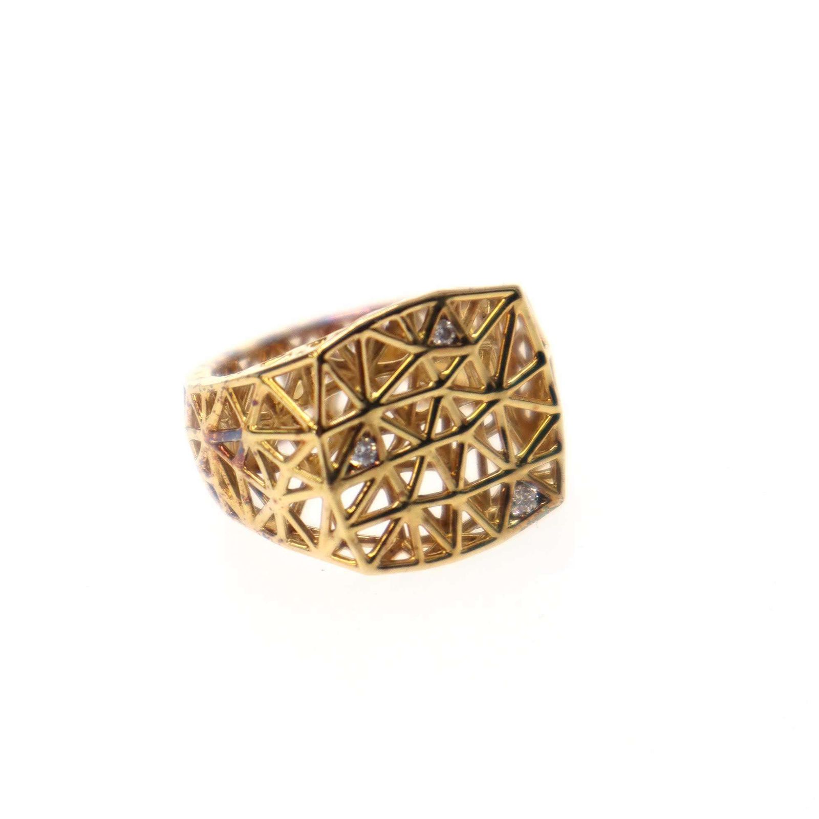 TOM WOOD トムウッド Mesh Ring メッシュシグネットリング ゴールド 52 