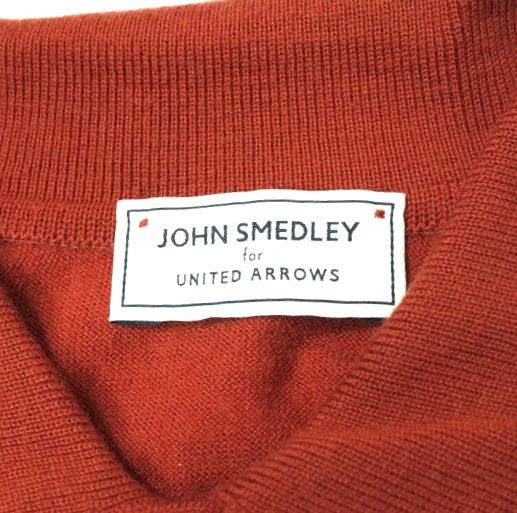 JOHN SMEDLEY x UNITED ARROWS ジョンスメドレー ユナイテッドアローズ 別注 イギリス製 ニュージーランドメリノウール  30ゲージニットポロシャツ M レンガ 半袖 トップス g13215 - メルカリ