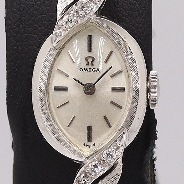 級 稼働 オメガ 手巻き シルバー文字盤 14K 585 15.2g レディース腕時計 0695310 10TLT MST ABC16719