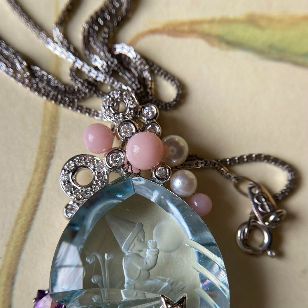 ブルートパーズ インタリオ｜鑑別書付き