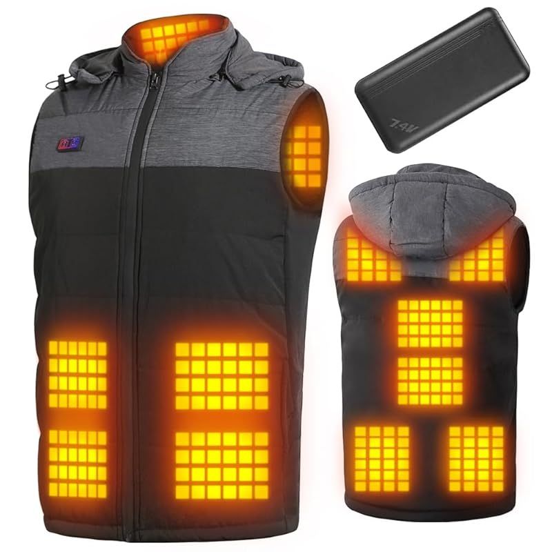 電熱ベスト 30000mahモバイルバッテリー付き XL ヒーターベスト 速暖 電熱ベスト専用 バッテリー USB⁄DC出力 30000mAh大