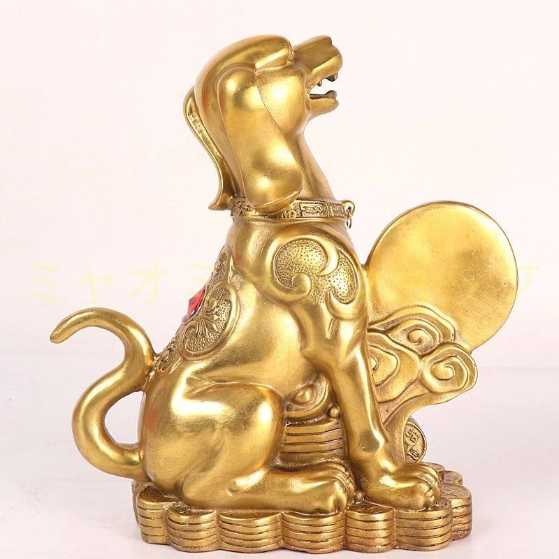 犬 イヌ 金 ゴールド 金色 黄金 風水グッズ 元寶 置物 オブジェ 運 健康運 出世運 家庭運 家内安全 インテリア 玄関 リビング 贈り物 プレゼント 魔除け オフィス 飾品 幸運 財運 NEXPOTALLINN_EU