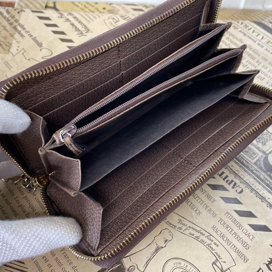 グッチ 長財布 GGスプリーム オフィディア ラウンド シェリー FR279