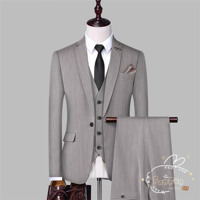 ビジネススーツ スリーピーススーツ 3ピース スーツセット 3点セット