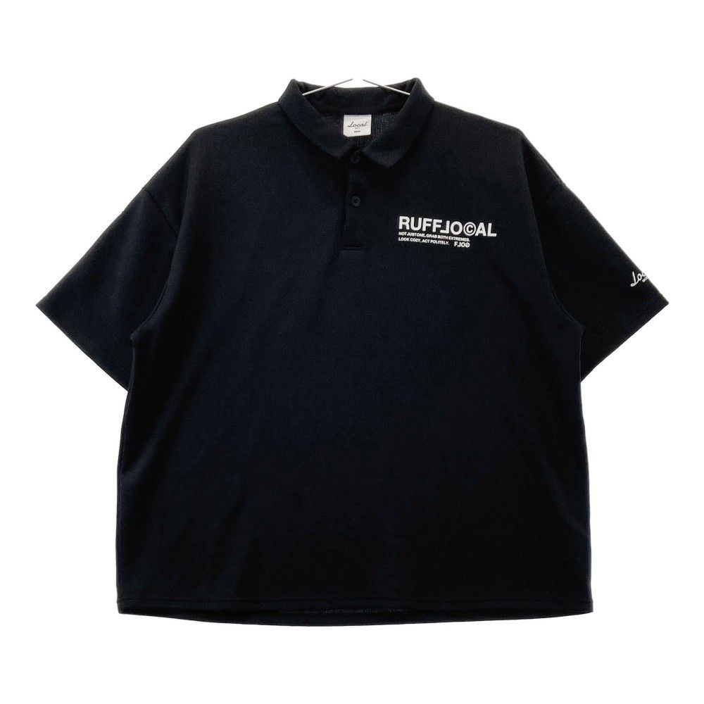 サイズ L|XL LOCAL GOLF ローカルゴルフ ×RUFFLOG 半袖ポロシャツ ブラック系 240101413216 ゴルフウェア メンズ ストスト