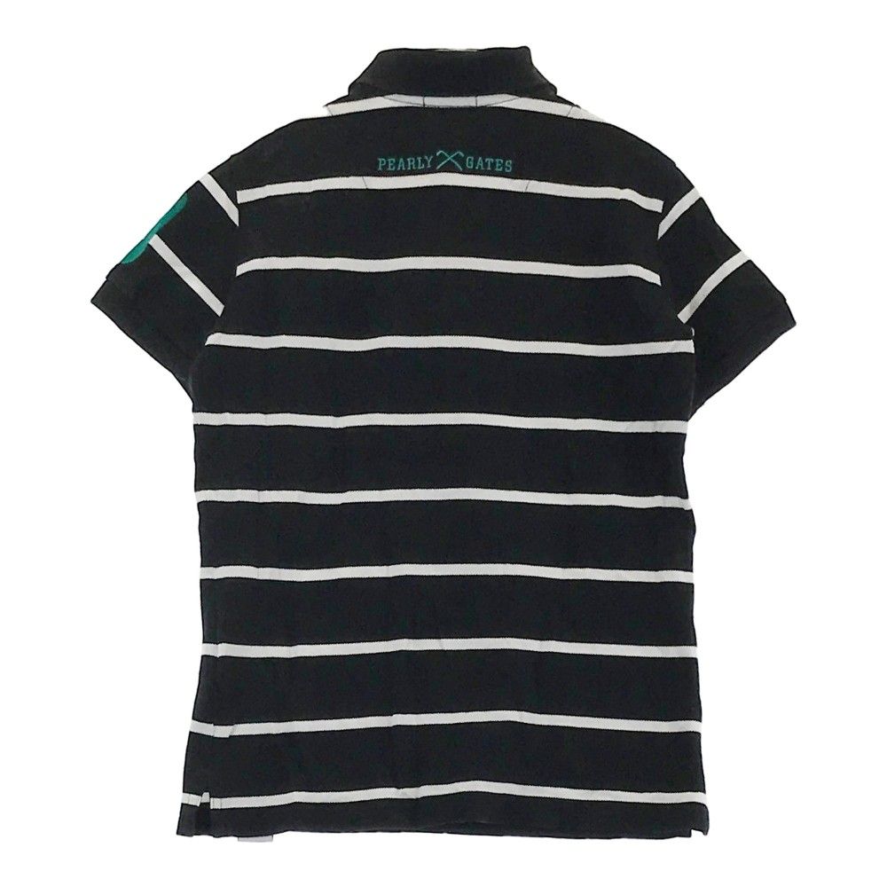 PEARLY GATES ポロシャツ　ボーダー柄　サイズ3 サイズ：3 PEARLY GATES パーリーゲイツ 半袖ポロシャツ ボーダー柄