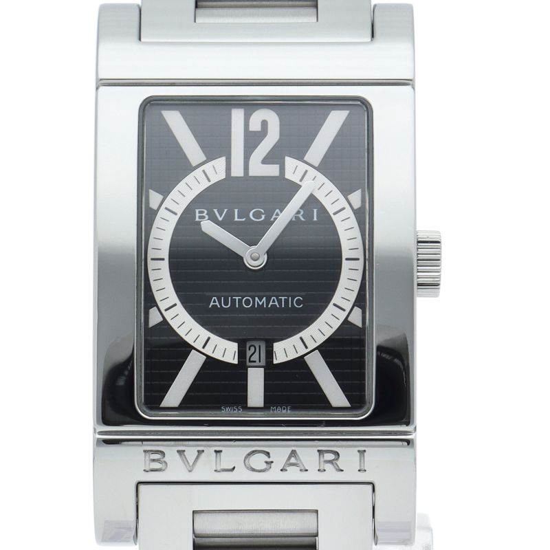 ブルガリ レッタンゴロ メンズ時計 オートマチック RT45S|RT45BRSSD SS メンズ時計 ブラック 仕上げ済